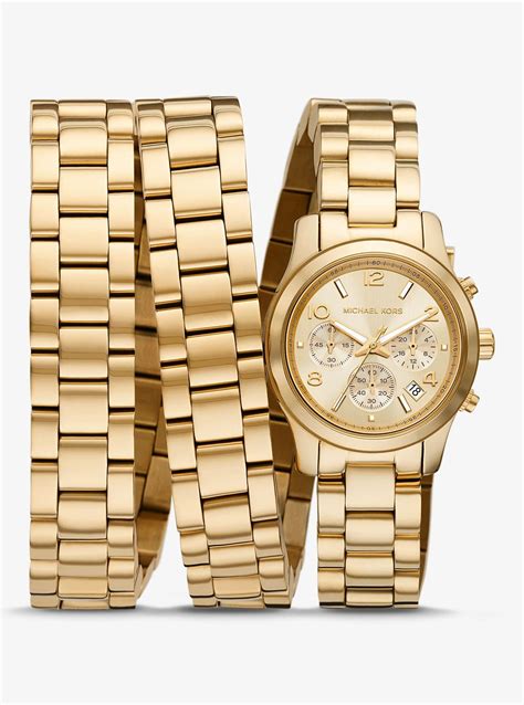 michael kors mid size runway watch stainless steel|Michael Kors Watch 250300.